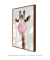 Quadro Decorativo Infantil Girafa Chiclete Bubble Rosa - loja online
