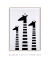 Quadro Decorativo Infantil Girafas Preto e Branco - comprar online