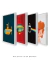 Quadro Decorativo Infantis Rock - Composição com 4 Quadros - Quadros Incríveis