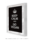 Quadro Decorativo Keep Calm Vegan Cozinha Fundo Preto - loja online