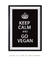 Quadro Decorativo Keep Calm Vegan Cozinha Fundo Preto - Quadros Incríveis