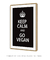 Imagem do Quadro Decorativo Keep Calm Vegan Cozinha Fundo Preto