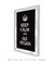 Quadro Decorativo Keep Calm Vegan Cozinha Fundo Preto