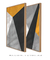 Quadros Decorativos Abstratos Amarelo Cinza e Preto - Composição com 2 Quadros na internet