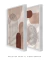Quadros Decorativos Abstratos Geométricos Linhas Nudes - Composição com 2 Quadros - loja online
