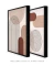 Quadros Decorativos Abstratos Geométricos Linhas Nudes - Composição com 2 Quadros - Quadros Incríveis
