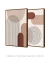 Imagem do Quadros Decorativos Abstratos Geométricos Linhas Nudes - Composição com 2 Quadros