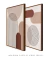 Quadros Decorativos Abstratos Geométricos Linhas Nudes - Composição com 2 Quadros - Quadros Incríveis