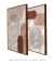 Quadros Decorativos Abstratos Geométricos Linhas Nudes - Composição com 2 Quadros - loja online