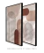 Quadros Decorativos Abstratos Geométricos Linhas Nudes - Composição com 2 Quadros