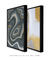 Quadros Decorativos Abstratos Mármore Cinza e Dourado - Composição com 2 Quadros - Quadros Incríveis