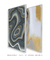 Quadros Decorativos Abstratos Mármore Cinza e Dourado - Composição com 2 Quadros - comprar online