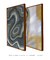 Quadros Decorativos Abstratos Mármore Cinza e Dourado - Composição com 2 Quadros - loja online