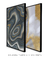 Quadros Decorativos Abstratos Mármore Cinza e Dourado - Composição com 2 Quadros