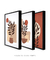 Imagem do Quadros Decorativos Abstratos Nude Formas Orgânicas - Composição com 3 Quadros