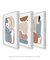 Quadros Decorativos Abstratos Orgânicos Nudes Neutros - Composição com 3 quadros - loja online