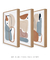Quadros Decorativos Abstratos Orgânicos Nudes Neutros - Composição com 3 quadros