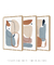 Imagem do Quadros Decorativos Abstratos Orgânicos Nudes Neutros - Composição com 3 quadros
