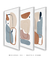 Quadros Decorativos Abstratos Orgânicos Nudes Neutros - Composição com 3 quadros