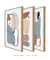 Quadros Decorativos Abstratos Orgânicos Nudes Neutros - Composição com 3 quadros - comprar online