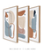 Quadros Decorativos Abstratos Orgânicos Nudes Neutros - Composição com 3 quadros na internet
