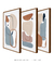 Quadros Decorativos Abstratos Orgânicos Nudes Neutros - Composição com 3 quadros - Quadros Incríveis