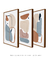 Quadros Decorativos Abstratos Orgânicos Nudes Neutros - Composição com 3 quadros - loja online