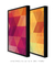 Quadros Decorativos Abstratos Rosa e Amarelo - Composição com 2 Quadros - Quadros Incríveis