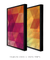 Quadros Decorativos Abstratos Rosa e Amarelo - Composição com 2 Quadros - loja online