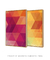 Quadros Decorativos Abstratos Rosa e Amarelo - Composição com 2 Quadros - loja online