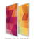 Imagem do Quadros Decorativos Abstratos Rosa e Amarelo - Composição com 2 Quadros