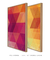 Quadros Decorativos Abstratos Rosa e Amarelo - Composição com 2 Quadros - comprar online