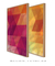 Quadros Decorativos Abstratos Rosa e Amarelo - Composição com 2 Quadros na internet