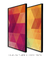 Imagem do Quadros Decorativos Abstratos Rosa e Amarelo - Composição com 2 Quadros
