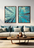 Quadros Decorativos Árvores Céu Azul - Composição com 2 Quadros