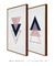Quadros Decorativos Escandinavos Triângulos Rosa - Composição com 2 Quadros - loja online