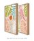 Imagem do Quadros Decorativos Folhagens Laranja e Verde - Composição com 2 Quadros