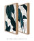 Quadros Decorativos Folhagens Mármore - Composição com 2 Quadros
