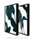 Quadros Decorativos Folhagens Mármore - Composição com 2 Quadros - Quadros Incríveis