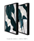 Quadros Decorativos Folhagens Mármore - Composição com 2 Quadros - loja online