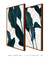 Quadros Decorativos Folhagens Mármore - Composição com 2 Quadros - Quadros Incríveis