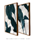 Quadros Decorativos Folhagens Mármore - Composição com 2 Quadros