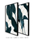 Quadros Decorativos Folhagens Mármore - Composição com 2 Quadros - comprar online