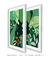 Imagem do Quadros Decorativos Folhagens Verdes - Composição com 2 Quadros