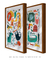 Quadros Decorativos Infantis Animais Coloridos - Composição com 2 Quadros na internet