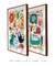 Quadros Decorativos Infantis Animais Coloridos - Composição com 2 Quadros - loja online