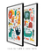 Imagem do Quadros Decorativos Infantis Animais Coloridos - Composição com 2 Quadros
