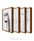 Quadros Decorativos Infantis Animais Traço - Composição com 4 Quadros - Quadros Incríveis
