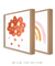 Quadros Decorativos Infantis Arco-Íris Nuvem Laranja Aquarela - Composição com 2 Quadros