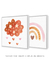 Quadros Decorativos Infantis Arco-Íris Nuvem Laranja Aquarela - Composição com 2 Quadros na internet